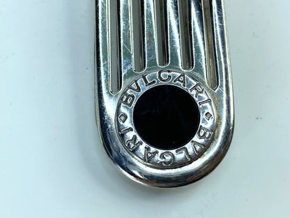 Vintage BVLGARI Bulgari Money Clip Silver 925 Onyx Wallet GS677