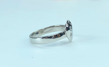 Tiffany & Co. Etoile Diamond 18k White Gold Heart Ring JR9230