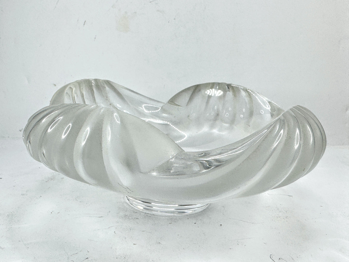 Vintage Rare Lalique France Crystal Aruba Cendrier Ashtray Bowl Mint A990