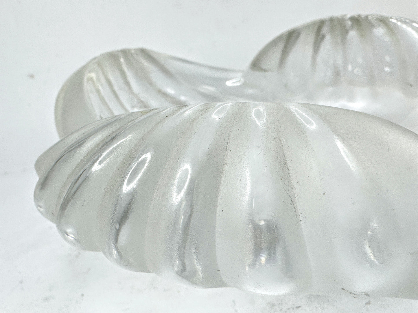 Vintage Rare Lalique France Crystal Aruba Cendrier Ashtray Bowl Mint A990