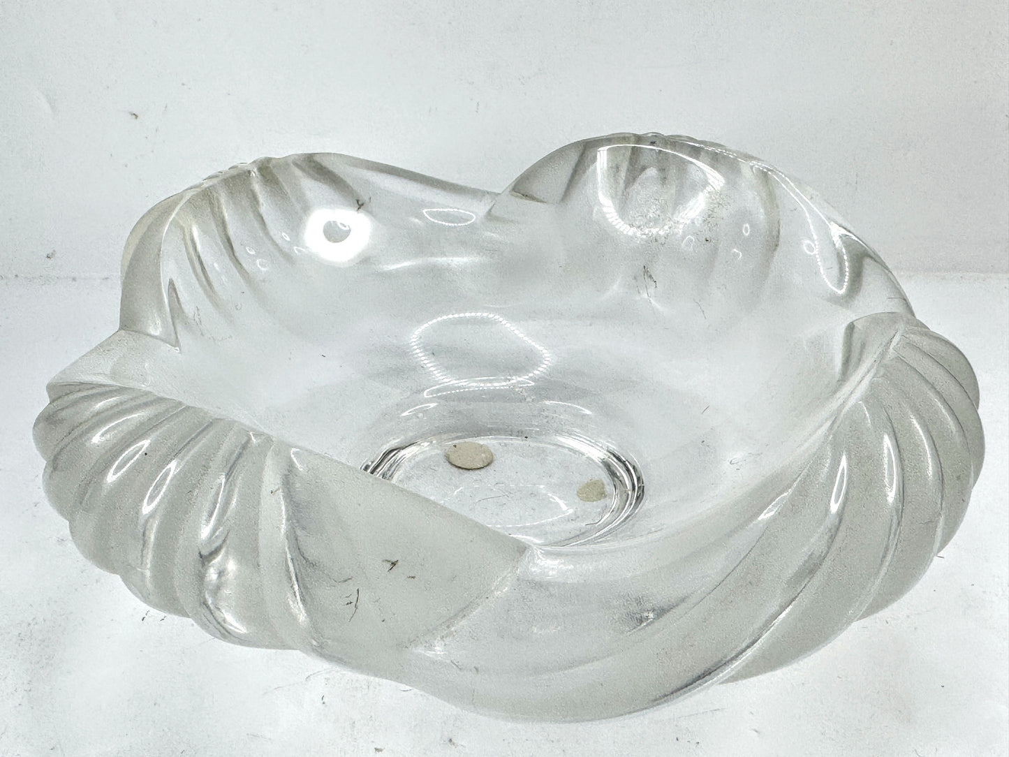 Vintage Rare Lalique France Crystal Aruba Cendrier Ashtray Bowl Mint A990