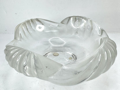 Vintage Rare Lalique France Crystal Aruba Cendrier Ashtray Bowl Mint A990
