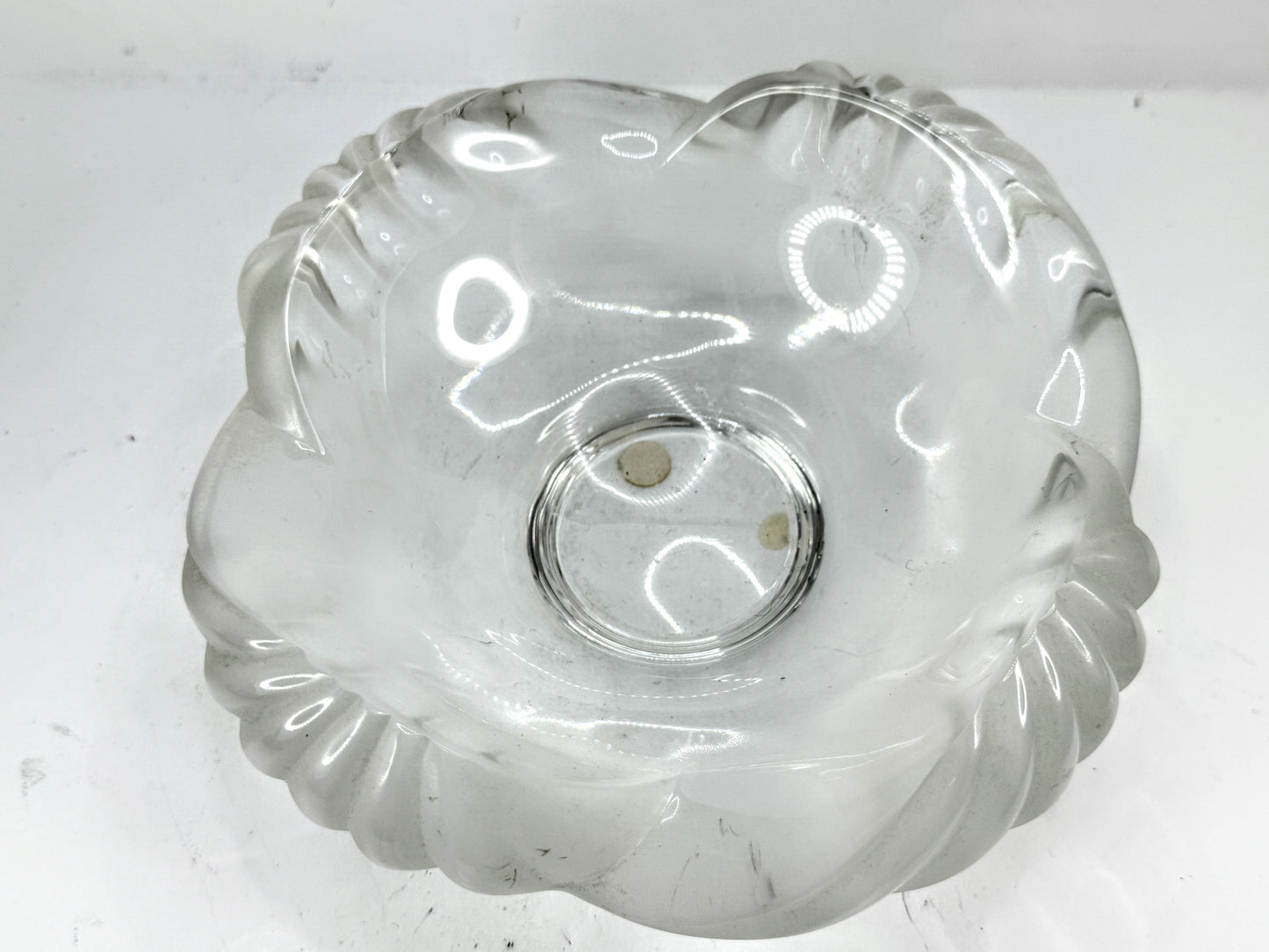 Vintage Rare Lalique France Crystal Aruba Cendrier Ashtray Bowl Mint A990