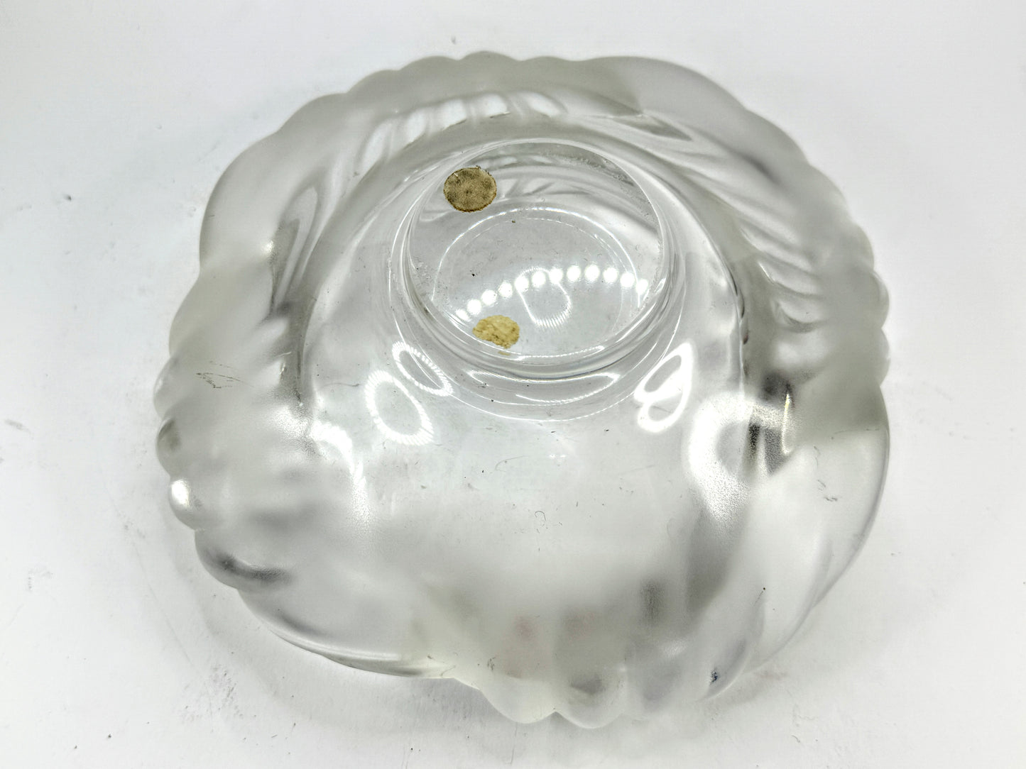 Vintage Rare Lalique France Crystal Aruba Cendrier Ashtray Bowl Mint A990