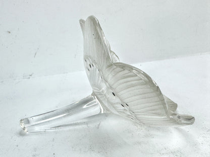 Vintage Lalique Frosted Crystal Anemone Flower Sculpture France A991