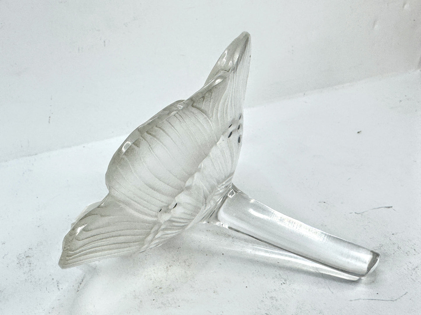 Vintage Lalique Frosted Crystal Anemone Flower Sculpture France A991
