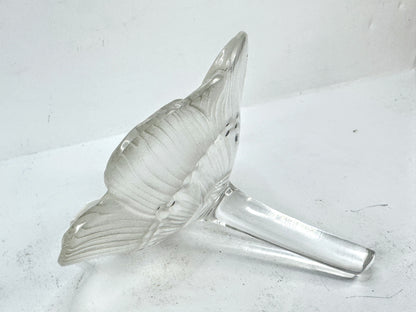 Vintage Lalique Frosted Crystal Anemone Flower Sculpture France A991