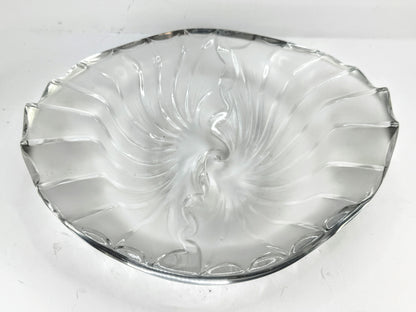 Vintage Lalique France Frosted Crystal Nancy Cendrier Ashtray Bowl A992