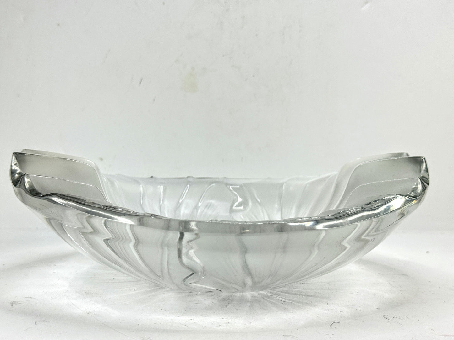Vintage Lalique France Frosted Crystal Nancy Cendrier Ashtray Bowl A992