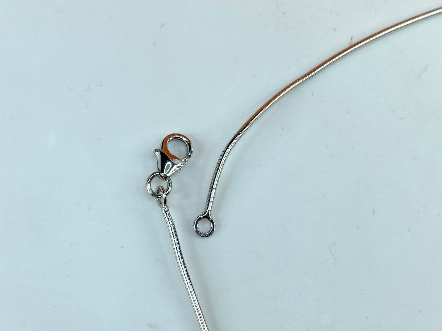 Hermes Pop H Pendant on Sterling Silver Snake Chain vintage..with box GS682