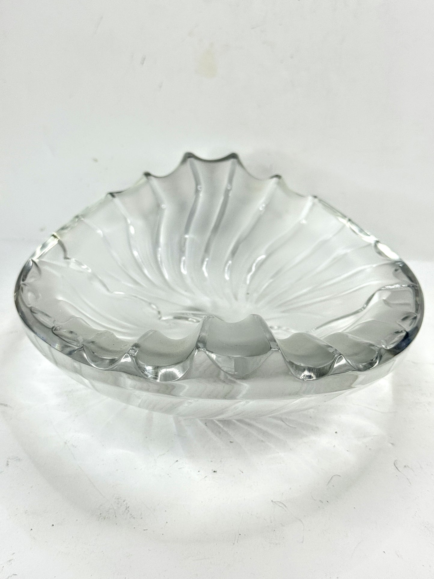 Vintage Lalique France Frosted Crystal Nancy Cendrier Ashtray Bowl A992