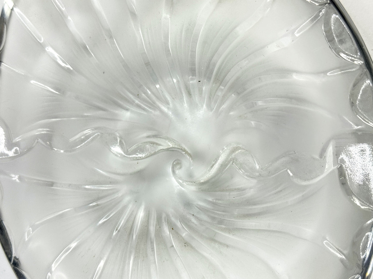 Vintage Lalique France Frosted Crystal Nancy Cendrier Ashtray Bowl A992