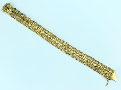 Designer 18K yellow gold Fancy pattern bracelet JR9274