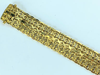 Designer 18K yellow gold Fancy pattern bracelet JR9274