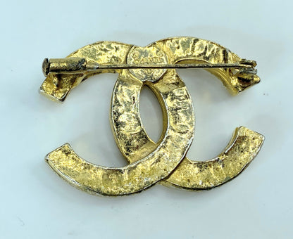 Chanel Icon Series Coco Mark Rhinestone Brooch, vintage, with box GS685