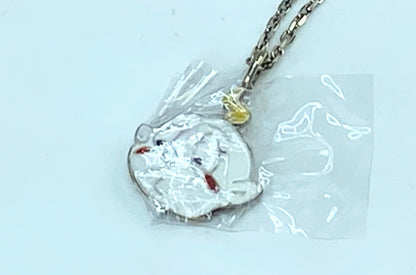 Christian Dior sterling Silver Necklace Enamel "Cry Baby" Pendant, vintage GS686