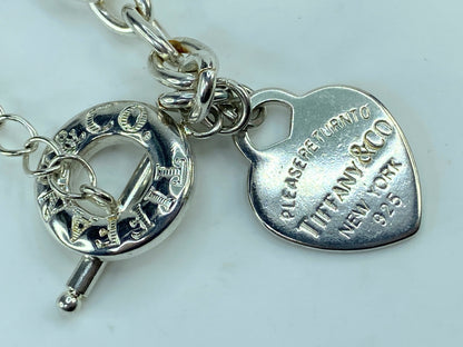 Tiffany & Co. Return to Tiffany Heart Tag Toggle Bracelet 925 Sterling JR676