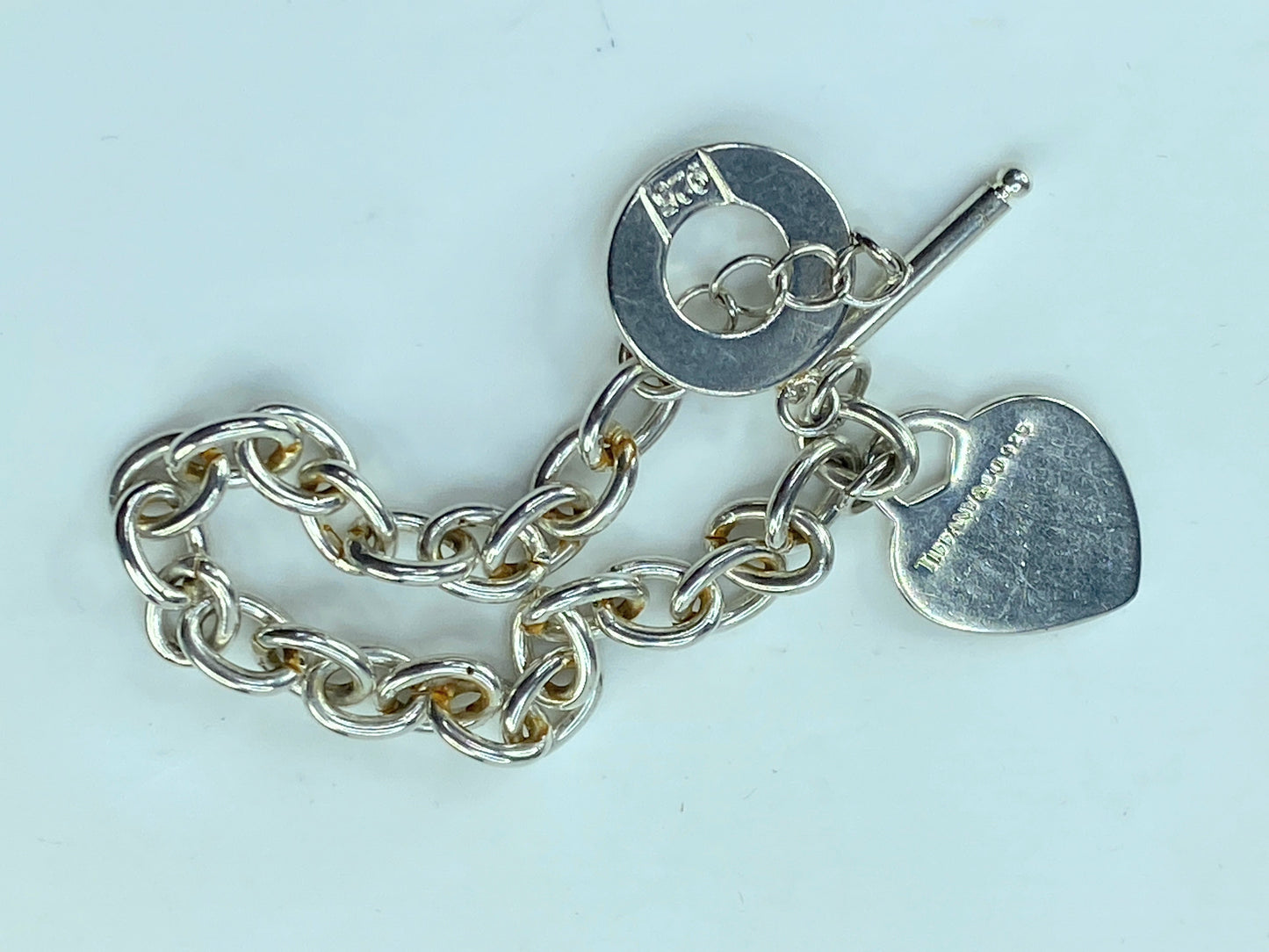 Tiffany & Co. Return to Tiffany Heart Tag Toggle Bracelet 925 Sterling JR676