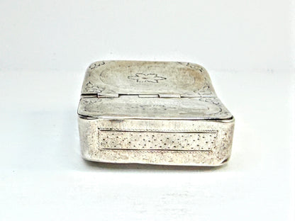 Vintage Bellingham Sterling Silver Curved Double-Opening Snuff Box 2.5" SS371