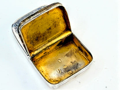Vintage Bellingham Sterling Silver Curved Double-Opening Snuff Box 2.5" SS371
