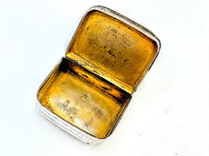 Vintage Bellingham Sterling Silver Curved Double-Opening Snuff Box 2.5" SS371