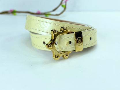 Vintage Louis Vuitton Monogram Vernis Triple Tour wrap bracelet Perle GS689