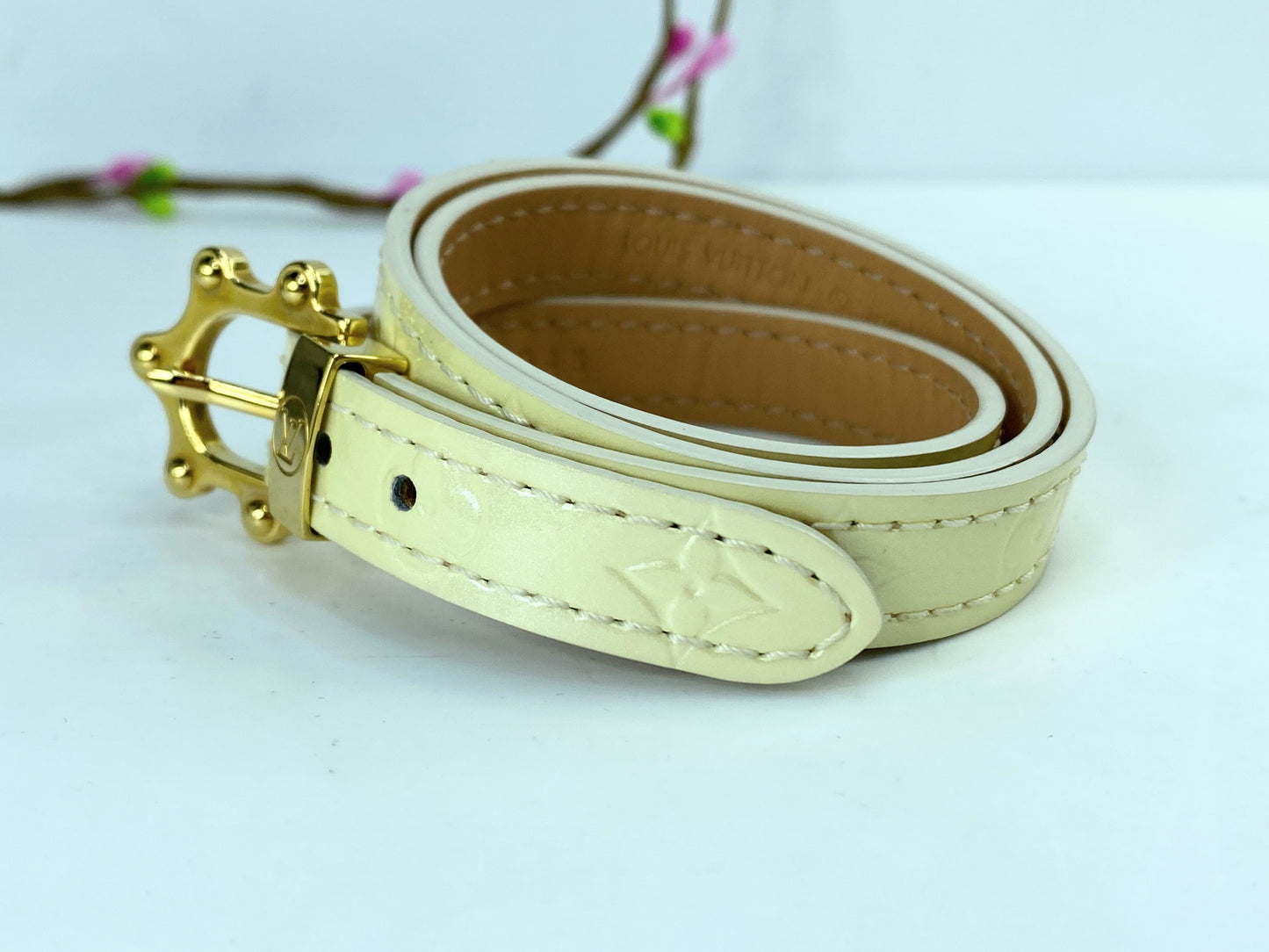 Vintage Louis Vuitton Monogram Vernis Triple Tour wrap bracelet Perle GS689