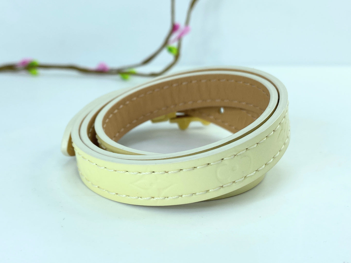 Vintage Louis Vuitton Monogram Vernis Triple Tour wrap bracelet Perle GS689