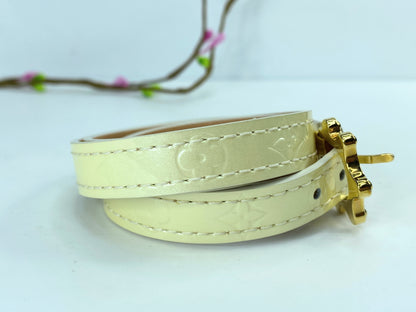 Vintage Louis Vuitton Monogram Vernis Triple Tour wrap bracelet Perle GS689