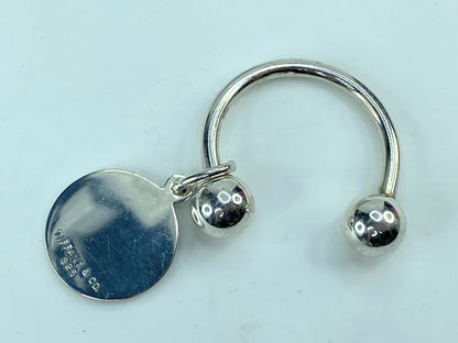 Tiffany and Co. Sterling Silver Key Ring Round tag in Sterling Silver JR677