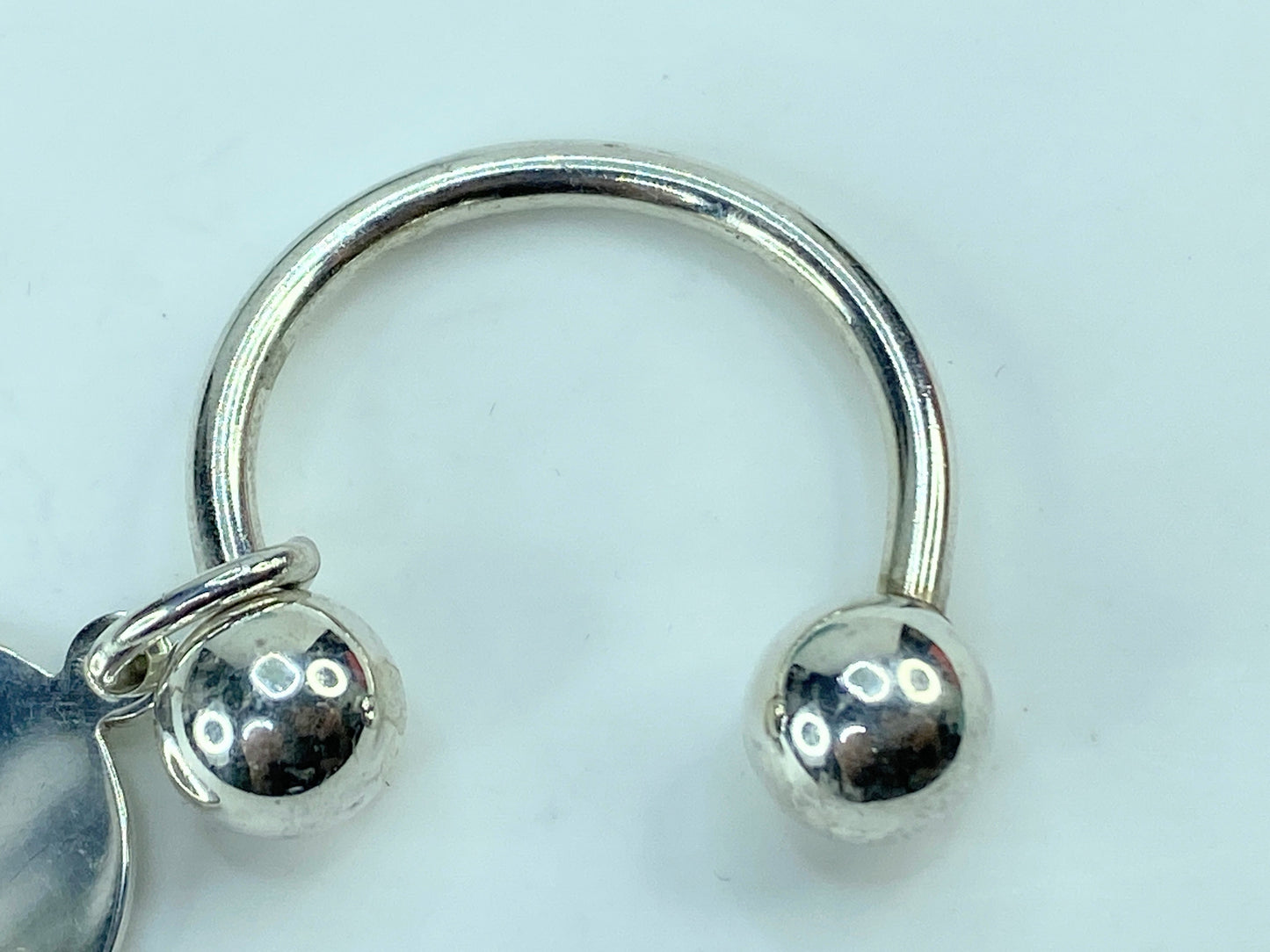 Tiffany and Co. Sterling Silver Key Ring Round tag in Sterling Silver JR677
