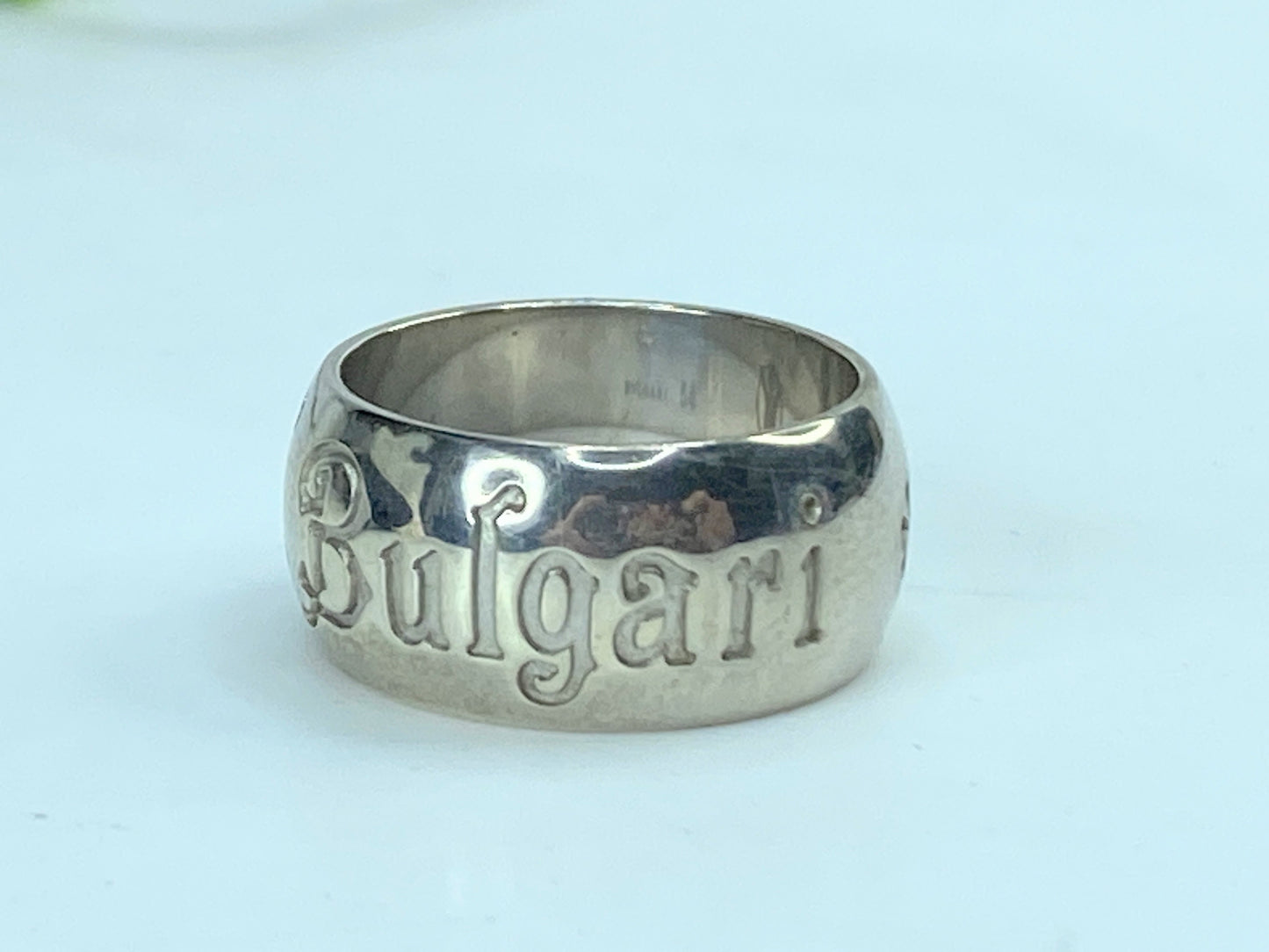 Vintage Sterling BVLGARI Save the Children Silver Ring, Size 54 in bag GS691