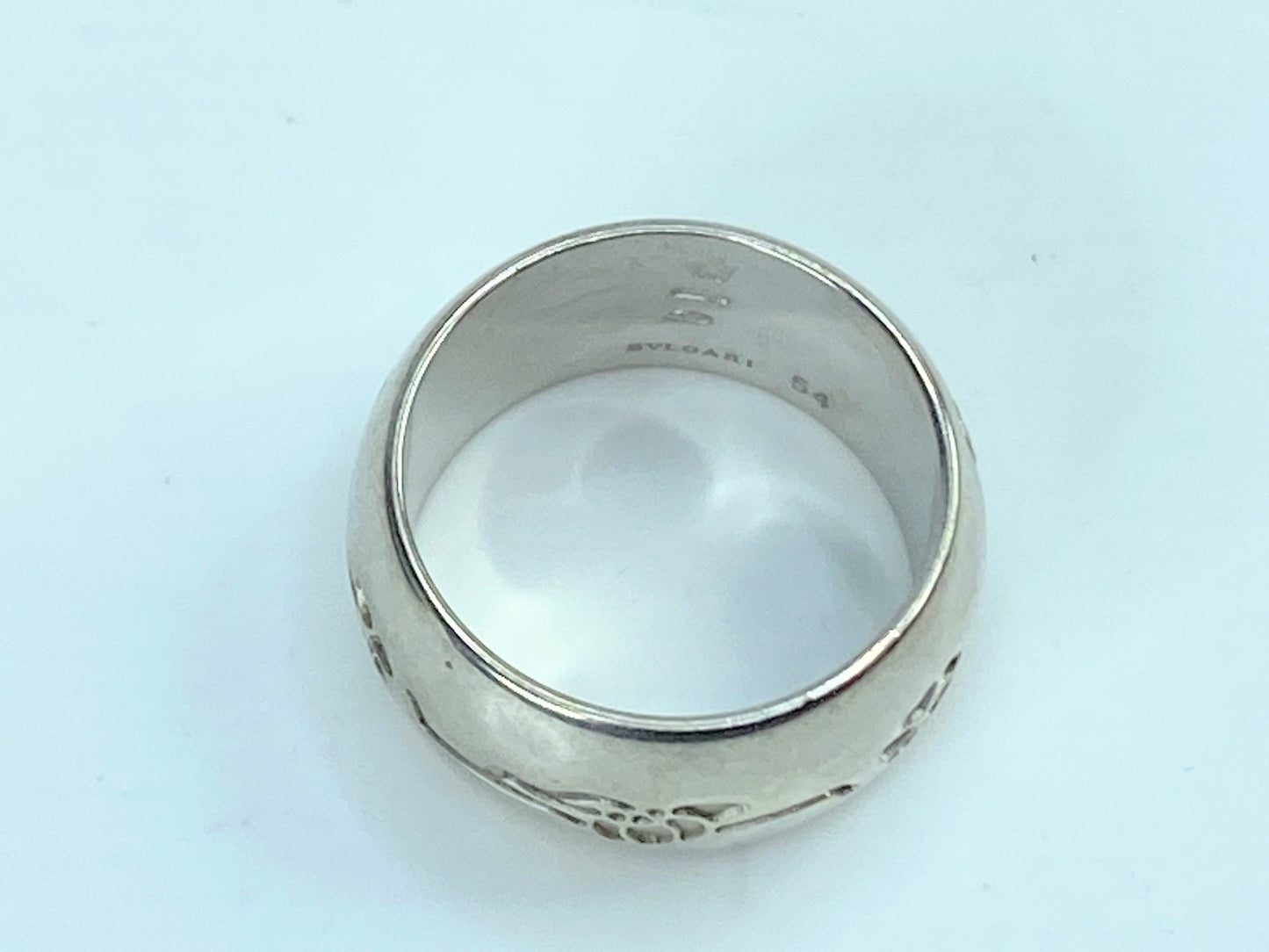 Vintage Sterling BVLGARI Save the Children Silver Ring, Size 54 in bag GS691