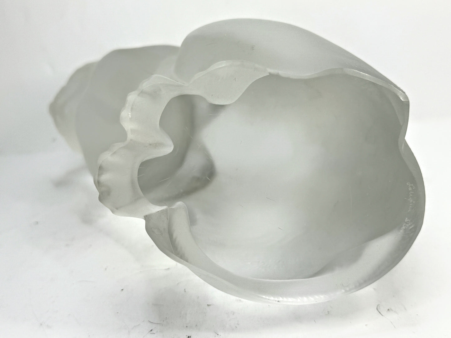 Vintage Lalique Frosted Crystal "Chat Assis" Sitting Cat Figurine 8 1/4" A994
