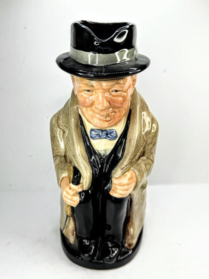 Vintage Royal Doulton Winston Churchill 9" Large Ceramic Toby Jug A1006