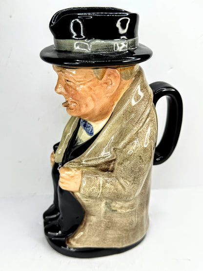 Vintage Royal Doulton Winston Churchill 9" Large Ceramic Toby Jug A1006