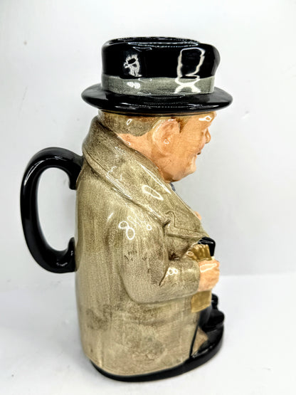 Vintage Royal Doulton Winston Churchill 9" Large Ceramic Toby Jug A1006