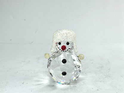 Vintage Swarovski Crystal Toboggan Snow Hat Christmas Snowman Figurine S292