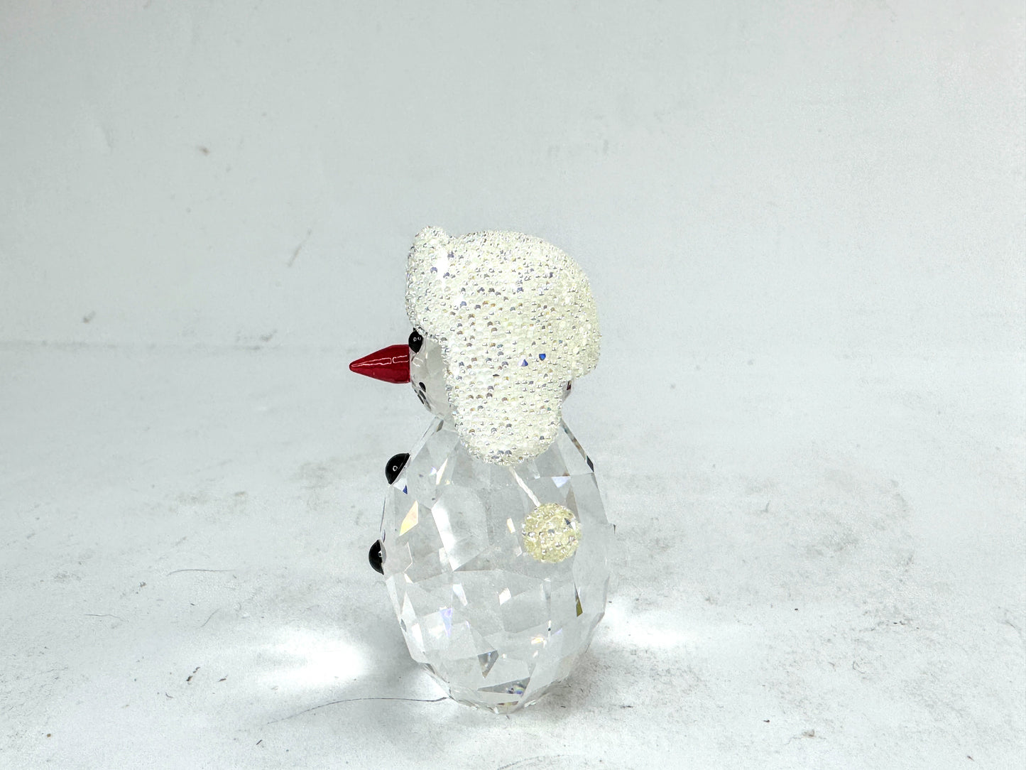 Vintage Swarovski Crystal Toboggan Snow Hat Christmas Snowman Figurine S292