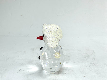 Vintage Swarovski Crystal Toboggan Snow Hat Christmas Snowman Figurine S292