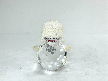 Vintage Swarovski Crystal Toboggan Snow Hat Christmas Snowman Figurine S292