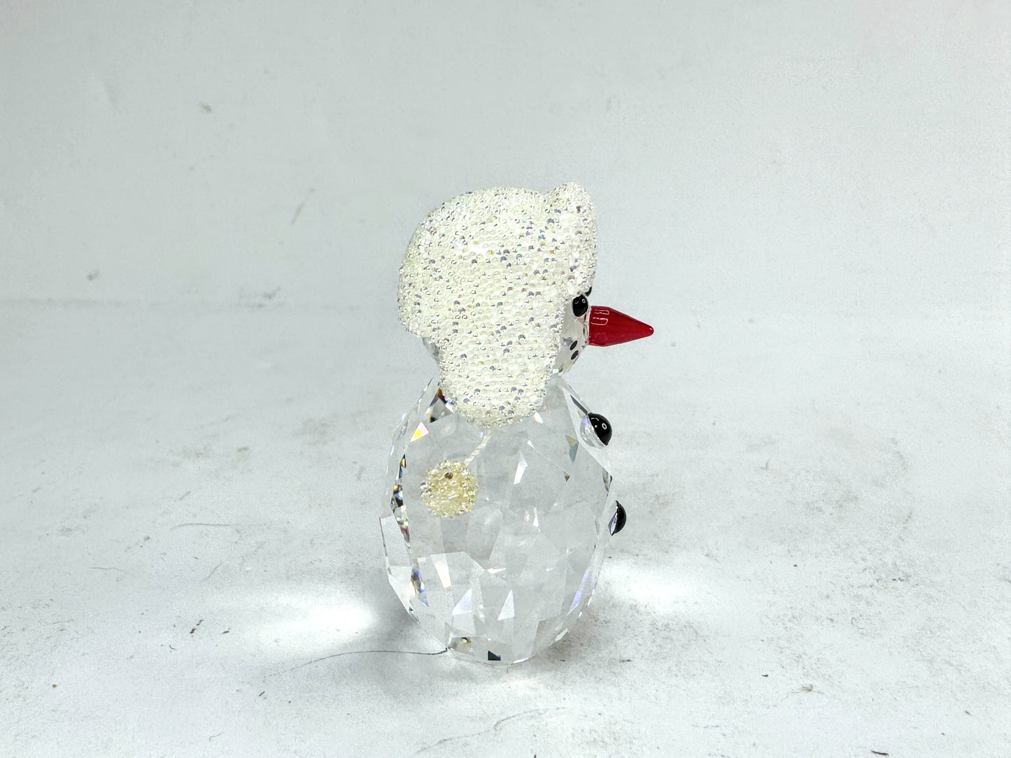 Vintage Swarovski Crystal Toboggan Snow Hat Christmas Snowman Figurine S292