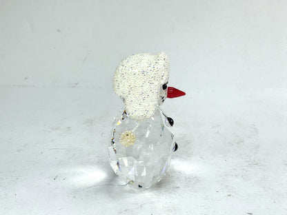 Vintage Swarovski Crystal Toboggan Snow Hat Christmas Snowman Figurine S292