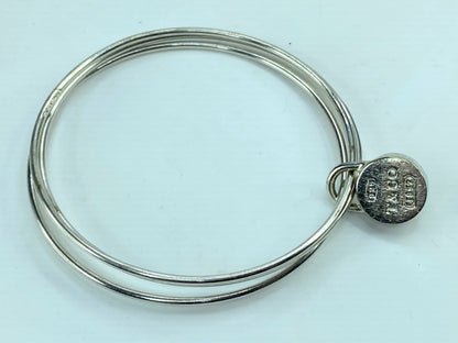 Tiffany & Co Sterling Silver 1837 Round Padlock Triple bangles 8" JR678