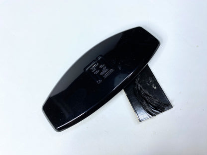 Fendi Hair accessory Black Plastic Resin gold-tone hair barrette 3.75" New GS670