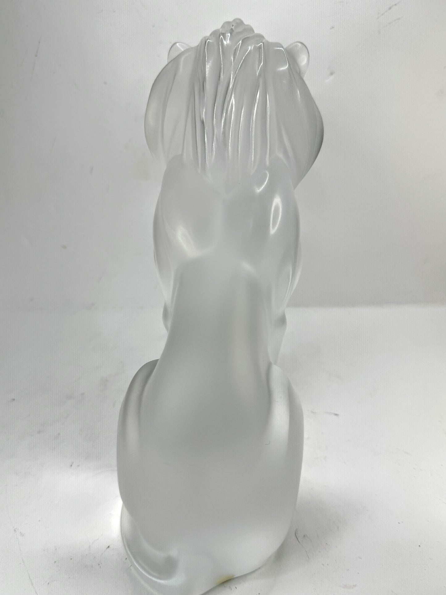 Vintage Lalique Crystal Lion De Lumiere Seated Sculpture A995
