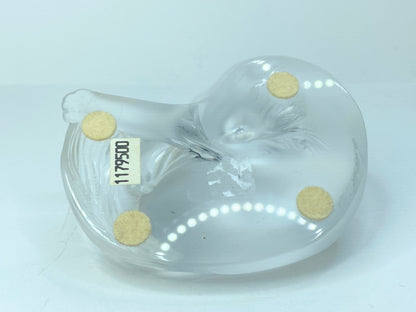 Lalique ''Happy Cat'' Crystal Figurine 3.5''. Frosted A519