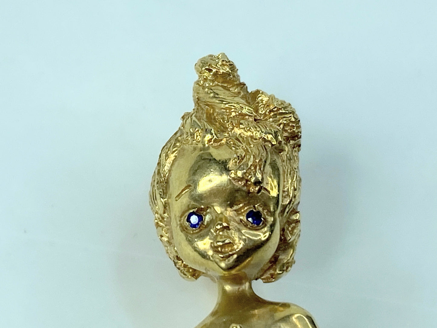 Ruser 14K gold Saturday's Day Works hard for his living brooch JR1002