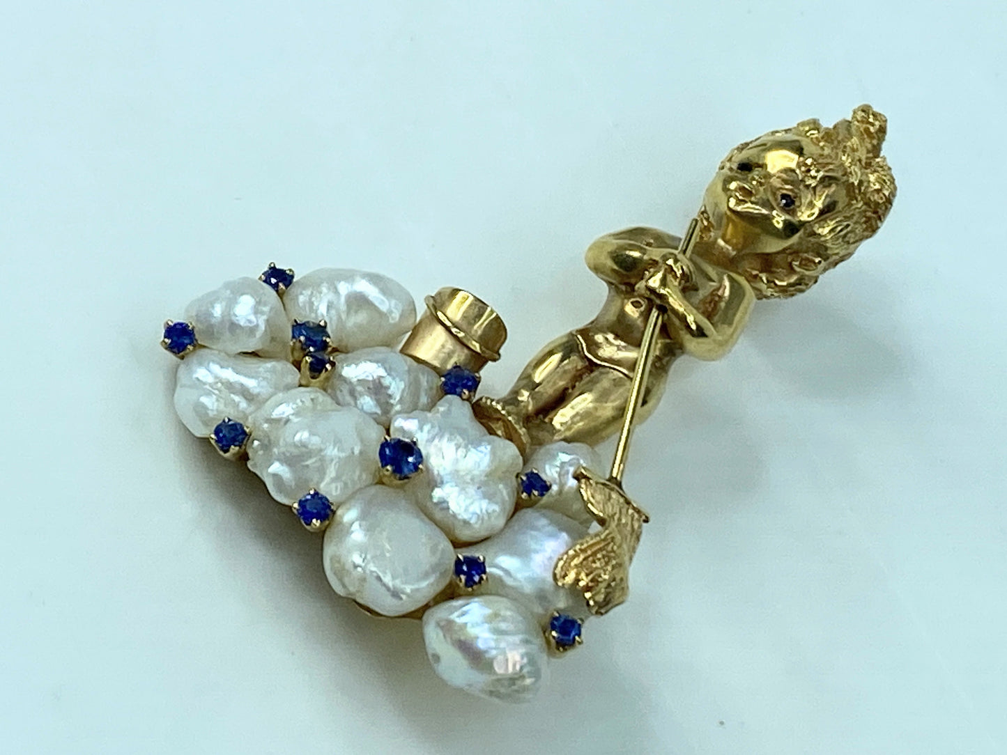 Ruser 14K gold Saturday's Day Works hard for his living brooch JR1002