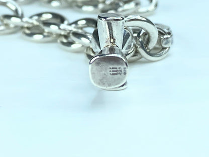 James Avery Sterling Silver Bracelet with St Teresa Cross 7.5" 31.6g JR9308